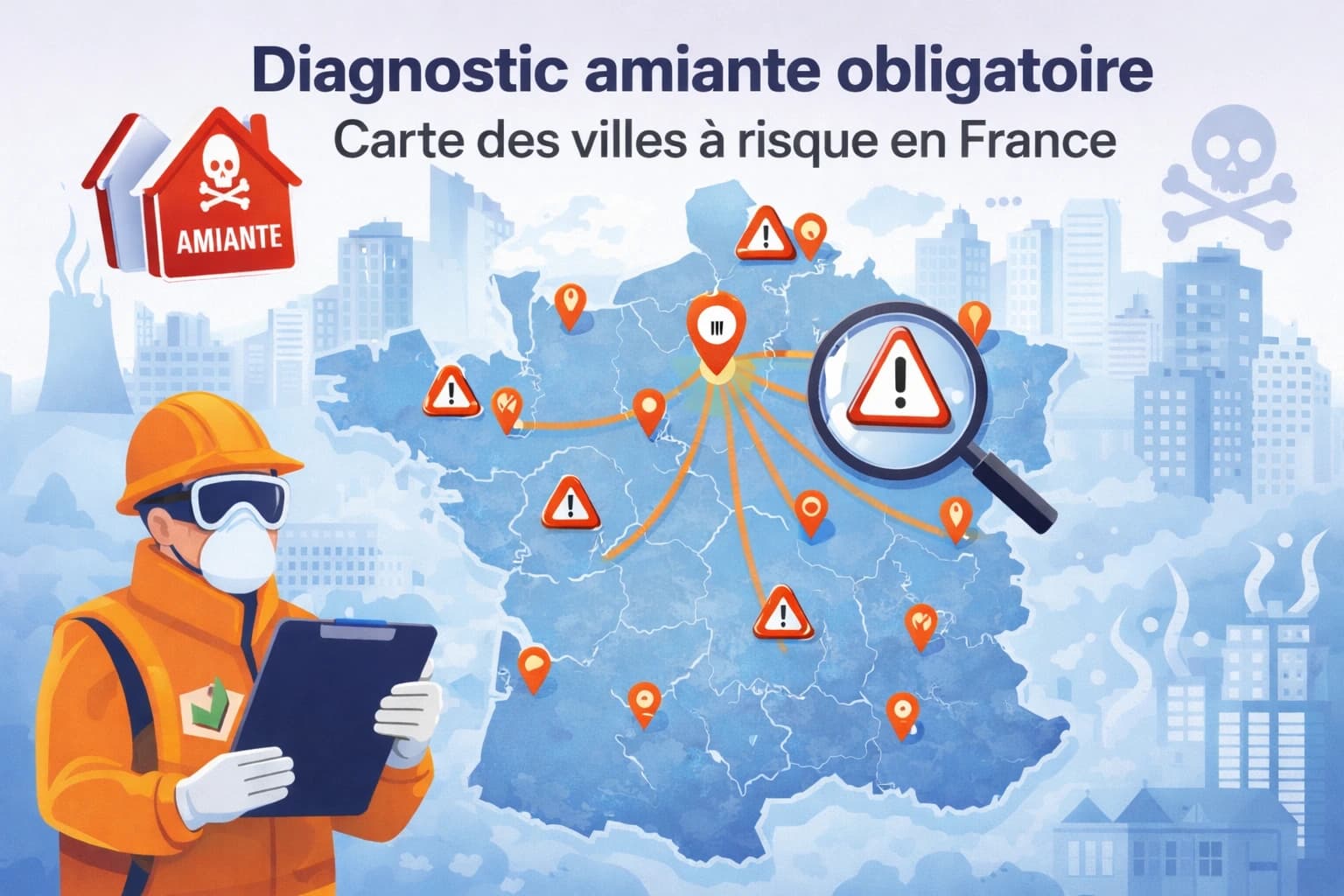 Diagnostic amiante obligatoire : carte des villes à risque