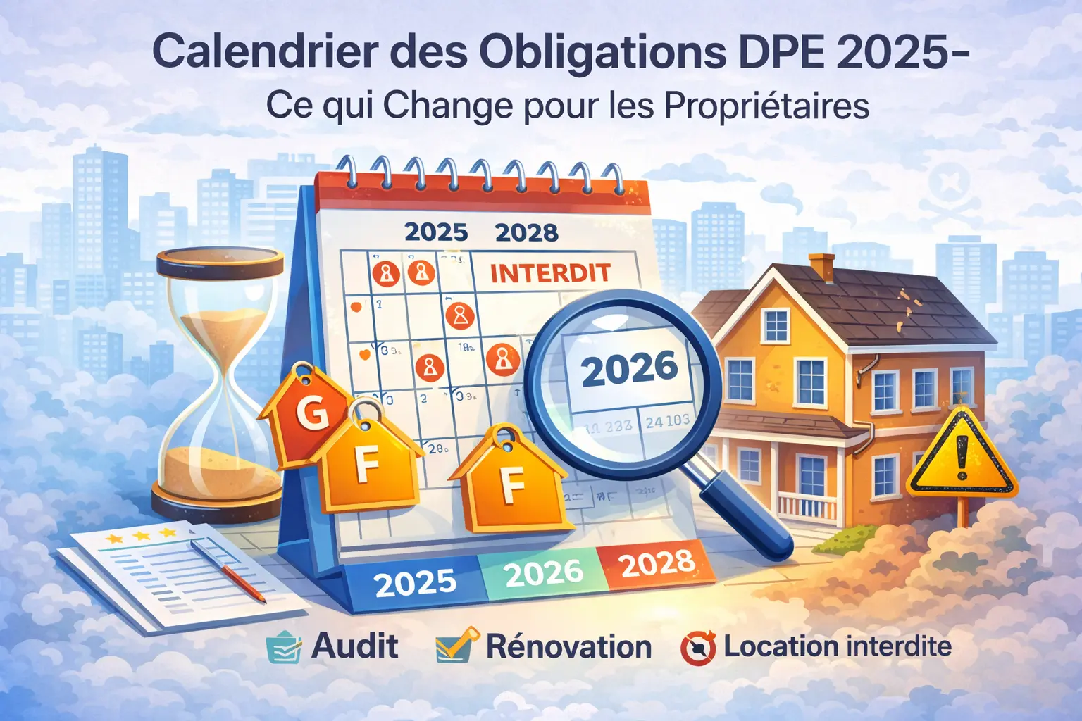 Calendrier Obligations DPE 2025-2028 : Interdictions et Réforme