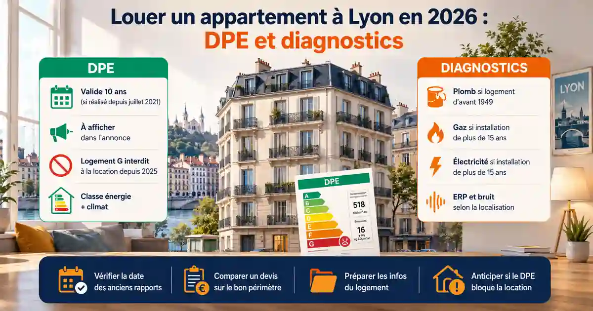 Diagnostics immobiliers pour louer un appartement à Lyon en 2026