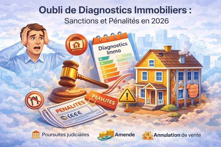 Oubli de diagnostics immobiliers : sanctions et pénalités en 2026